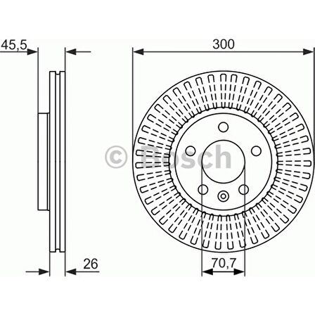 Bosch Fren Diski Ön [5D 300Mm] Cruze Astra J Zafıra 09 16Inc